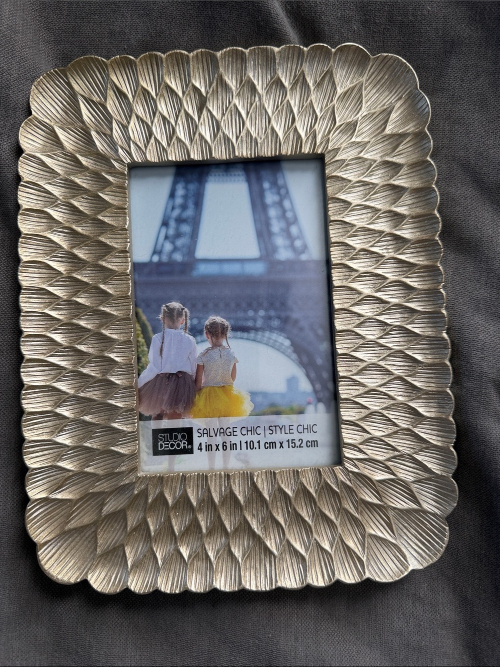 Studio Decor Silver Textured Decorative Photo Frame 4X6